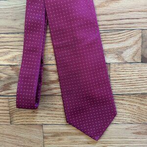 Brooks Brothers "346" 100% Silk Tie - EUC, Red/White Geomteric, $108 Retail